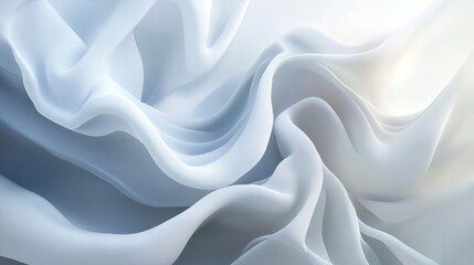 Obraz premium 3d wavy white smooth and wavy background
