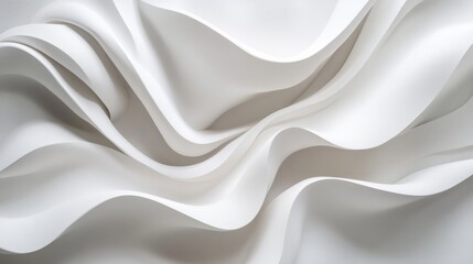 Obraz premium 3d wavy white smooth and wavy background
