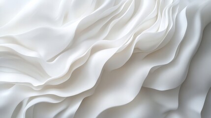 Fototapeta premium 3d wavy white smooth and wavy background