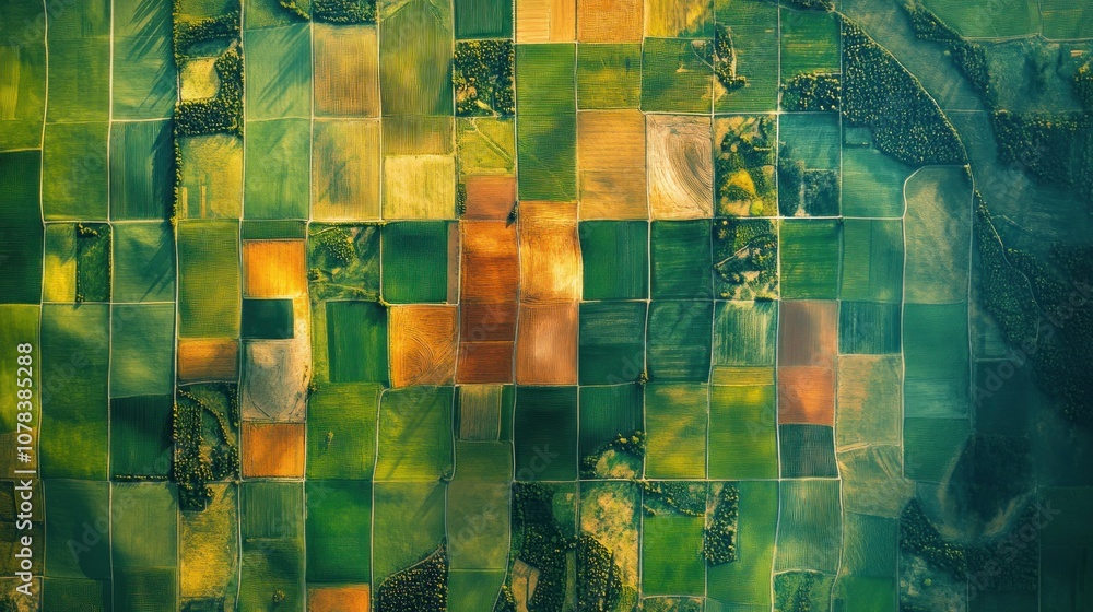 Poster a satellite using multispectral imaging technology can clearly detect changes in geography and agric