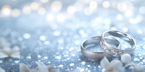 Light blue and silver gradient background for a wedding theme.