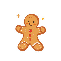 Simple flat 2D icon Christmas gingerbread isolated on transparent background, vector, flat design, animation design, vector, flat design, animation design, simple flat 2D icon, design, clipart
