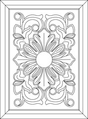 Sketch vector illustration silhouette design ornate painting decoration ornament abstract modern classic vintage ethnic floral traditional 