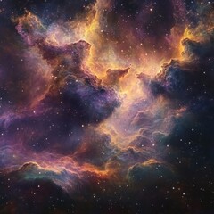 Distant cosmic sky filled with glowing clouds of gas and dust, stars and galaxies shining brightly in the vast, colorful expanse. --v 6.1 Job ID: 723e2efd-1bb8-4063-b507-09dfee8adea5