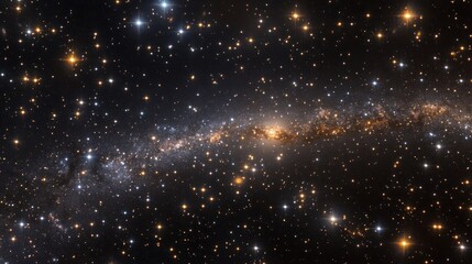 Fototapeta premium Endless deep sky fading into the cosmic darkness, faint stars barely visible in the distance, evoking a sense of mystery and wonder.