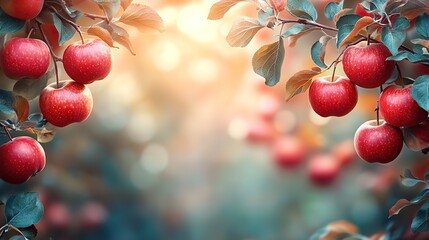 national apple day background concept copy space