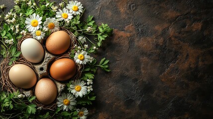 national egg day with copy space for text