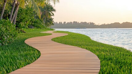 Renewable energy pathways surrounded nature's beauty and serenity