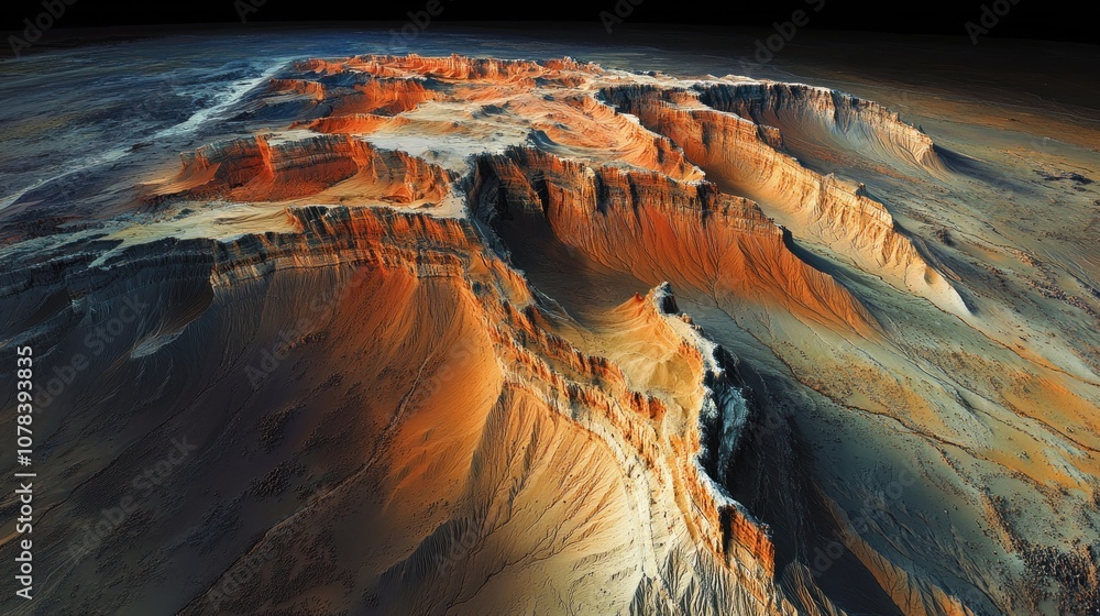 Poster satellite imaging technology that collects data with a lidar system, allowing a three-dimensional vi