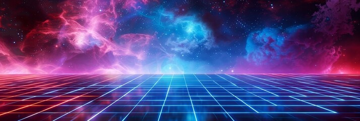 A purple and blue sky with a purple and blue background