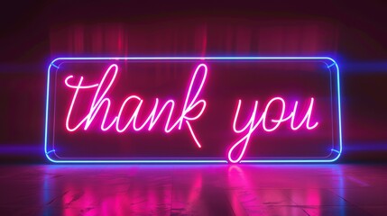 A neon sign that says "Thank You" in neon colors