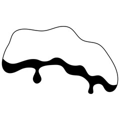 Black and White Snow Cap Border. Vector Illustration in  Abstract Concept.