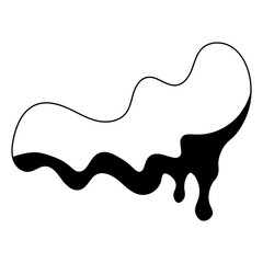 Black and White Snow Cap Border. Vector Illustration in  Abstract Concept.