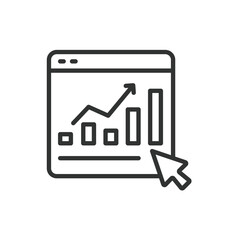 Stock market is growing, icon in line design. Stock, market, growing, rise, increase, growth, profit on white background vector. Stock market is growing editable stroke icon