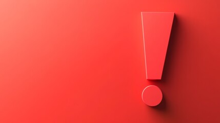 A large, 3D exclamation point stands out against a red background.
