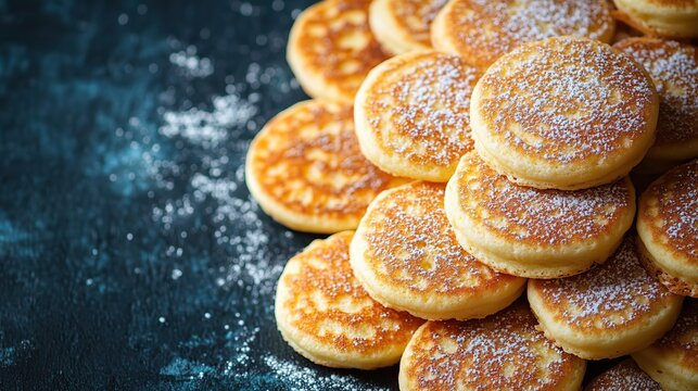 poffertjes background with copy space for text
