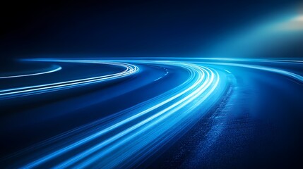 Digital technology Blue tunnel light poster background