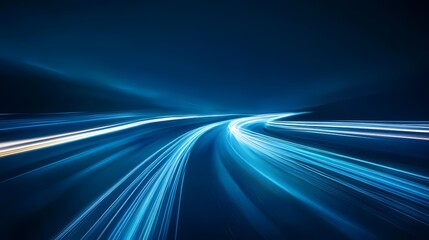 Digital technology Blue tunnel light poster background