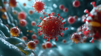 An image depicting the transmission of an infectious disease, emphasizing the need for effective prevention and treatment strategies.