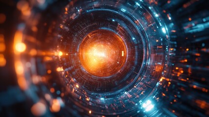 Obraz premium A futuristic scene of quantum computing accelerating medical research, unlocking new possibilities in healthcare and treatment.