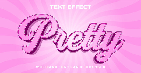 Pretty editable text effect
