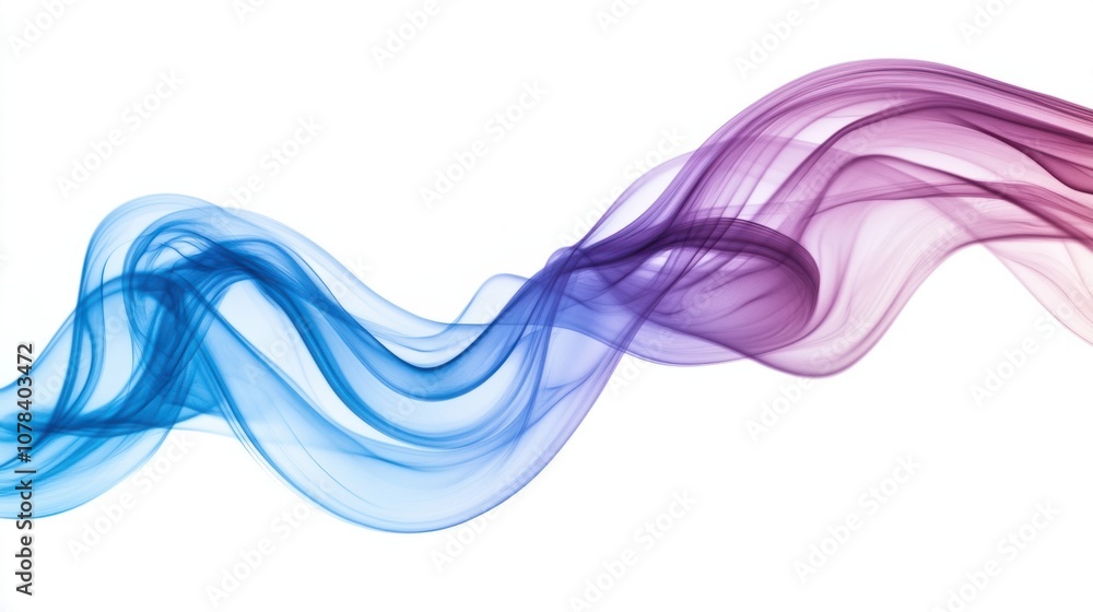 Poster dark smoke trails twisting and blending, forming an abstract and mysterious effect, isolated on whit