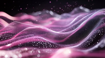 Obraz premium shiny purple abstract light background with glitter, wavy background