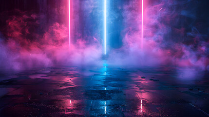 Businesswoman using virtual reality glasses at laptop