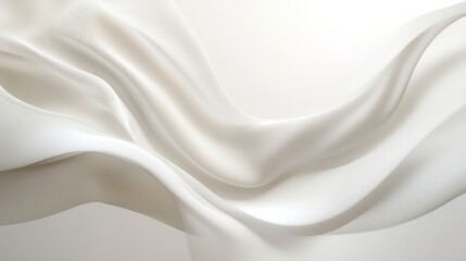3d abstract white wavy smooth background