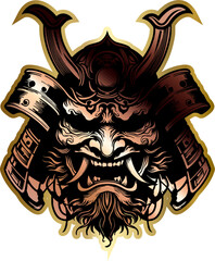 shogun Fierce Guardians Samurai Oni Mask Vector Art, Oni Warrior The Art of Japanese Samurai Masks, Spirit of the Samurai: Oni Mask Vector Illustrations, Warrior's Spirit Japanese Oni Mask.