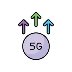 5g Data Growth vector icon