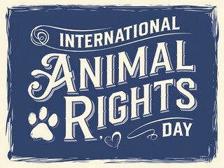 International Animal Rights Day Poster with Paw Print