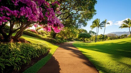 Obraz premium Explore botanical gardens in full bloom showcasing vibrant flora