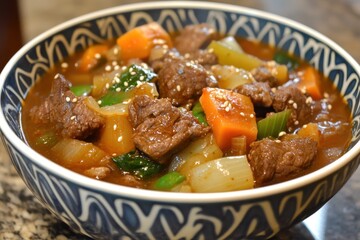 Beef kimchi stew soup