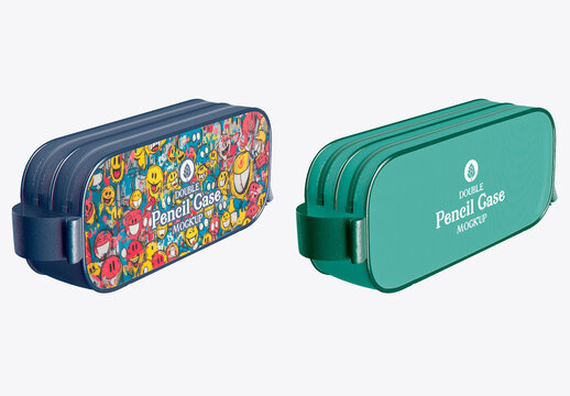 Double Pencil Case Mockup
