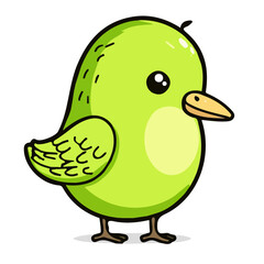 Simple flat 2D icon kiwi isolated on transparent background, vector, flat design, animation design, vector, flat design, animation design, simple flat 2D icon, clipart