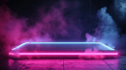 Neon Lights and Smoke Platform