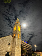 Dubrovnik, Croatia. Spectacular twilight picturesque view on the old town of Ragusa on Dalmatian...