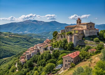 Architectural Photography of Castelvetere sul Calore: Capturing the Beauty of Campania's Historic Town and Surrounding Landscape with Ancient Stone Structures and Scenic Views