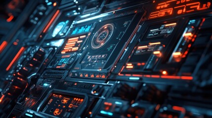 Obraz premium Futuristic Technology Interface