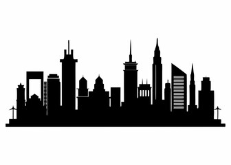 City Skyline Silhouette Vector Collection – Global Urban Landscape Icons for Travel and Architecture Designs