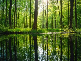 Fototapeta premium A serene and tranquil scene of nature