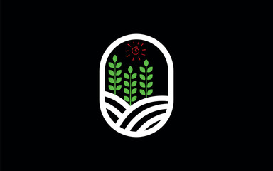 agriculture logo, Farming Logo, Agriculture, Vector, Illustration, Design, Graphic, Plant, Icon, Harvest, Far, Symbol, Line Art, Agricultural, Economy, Eco, Crop, Food, Farm