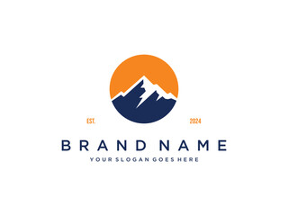 mountain logo design concept vector template