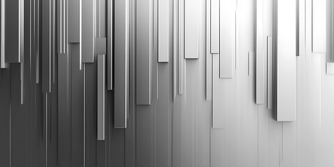 Silver gradient background with light 3D bar charts.