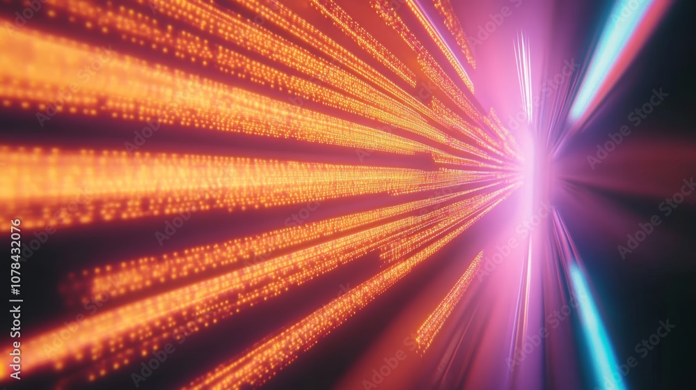 Poster abstract stream of digital data technology background symbolizing connectivity, speed