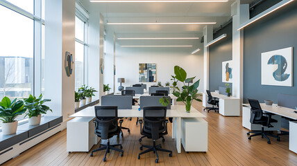 A photo of a modern office 
