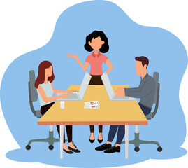 a woman chairs the meeting