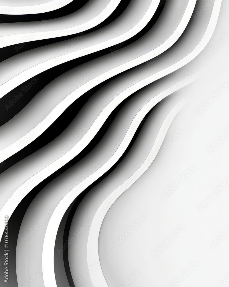 Poster sleek abstract lines create dynamic vision of movement and depth