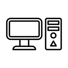 Desktop Computer line icon